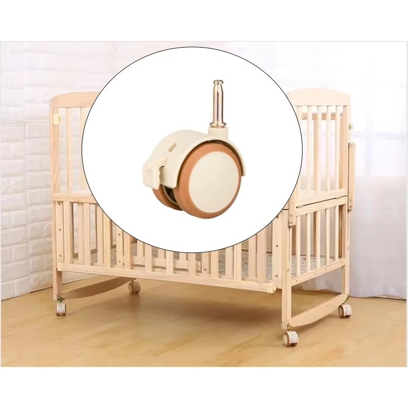 Baby Nursery Trolley - 2/4Pcs 2'' 가구용 회전식 캐스터 브레이크