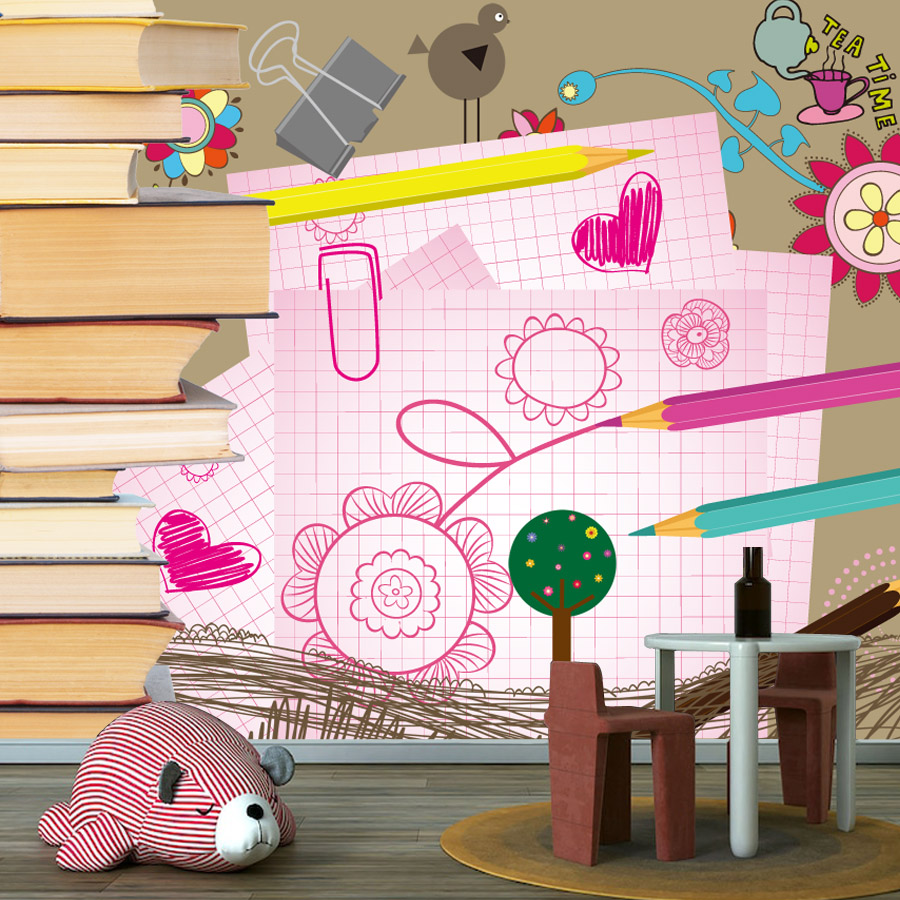 Baby Nursery Peel And Stick Wallpaper - 만화책 그림처럼 쉽게 붙이는 벽지, 거실
