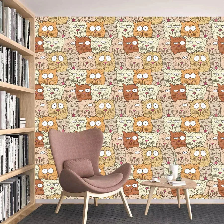 Baby Nursery Peel And Stick Wallpaper - 맞춤형 만화 방수 벽지, 거실 벽지,