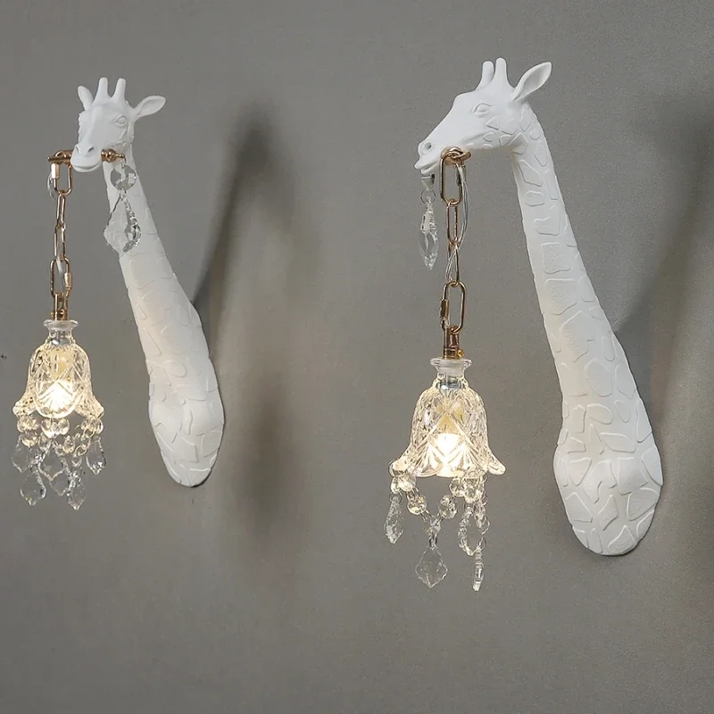Baby Nursery Wall Lights - 북유럽 새로운 수지 기린 LED 벽