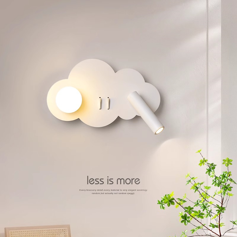 Baby Nursery Wall Lights - 스위치가있는 구름 침실 벽 램프 거실