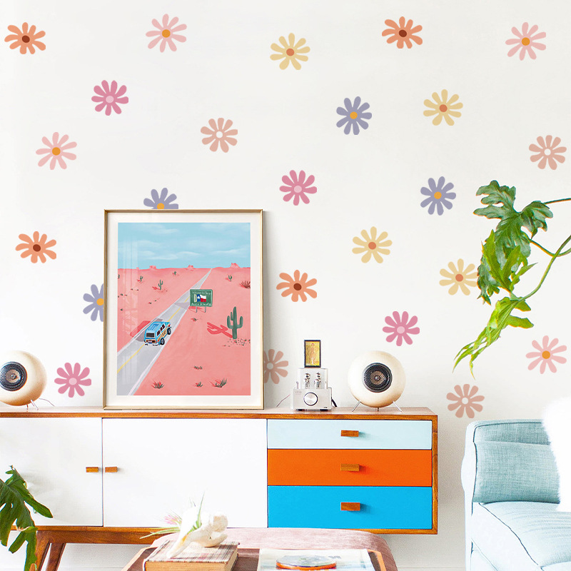 데이지 꽃 벽 스티커 어린이 보육 비닐 벽 아트 데칼  - Baby Nursery Peel And Stick Wallpaper 리뷰 및 가격