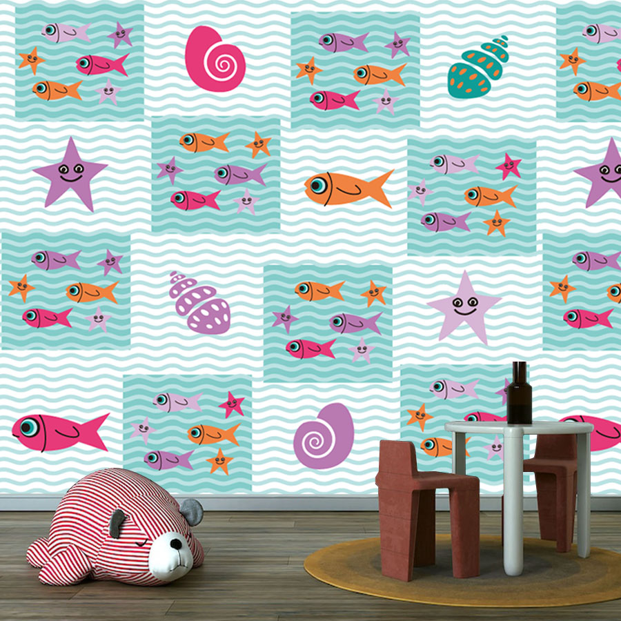 거실 벽지 홈 데코 어린이 아기 방 침실 바다 동물 벽 - Baby Nursery Peel And Stick Wallpaper 리뷰 및 가격