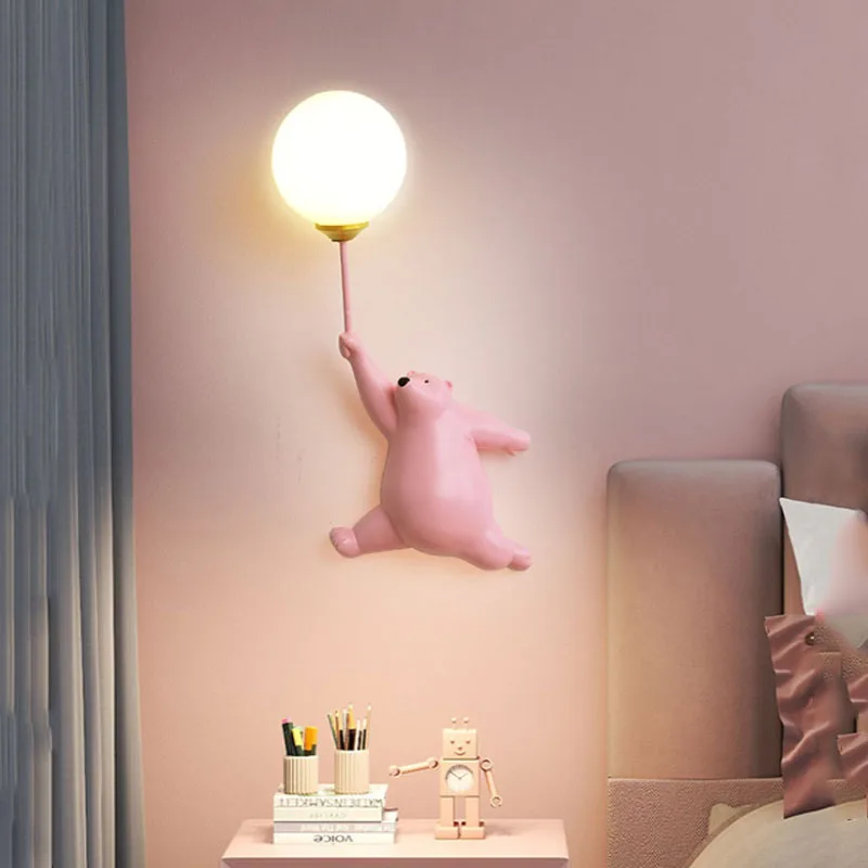 만화 북극곰 LED Sconce 빛 크리 에이 티브 벽 - Baby Nursery Wall Lights 리뷰 및 가격