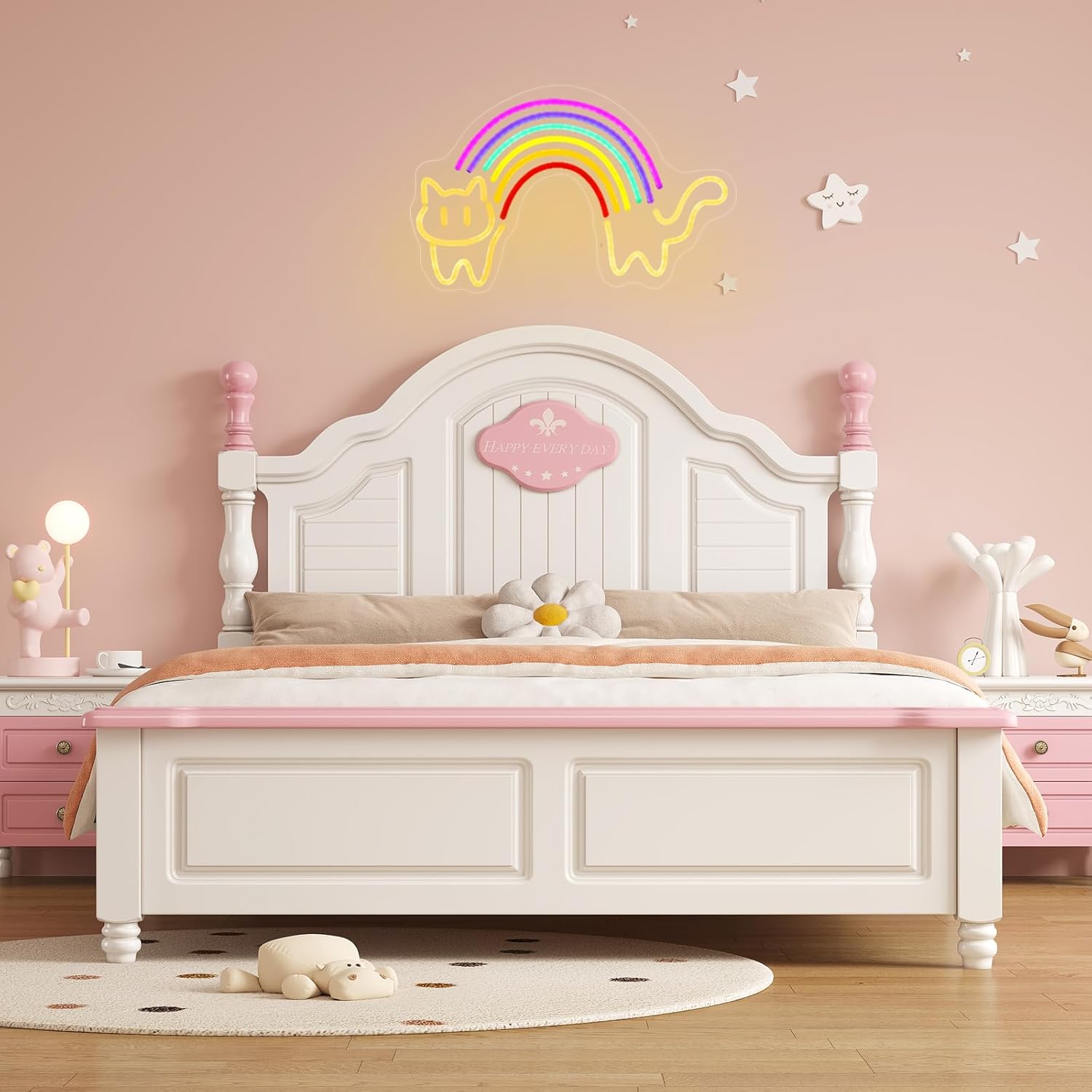 무지개 고양이 네온사인 귀여운 고양이 네온 조명 USB - Baby Nursery Wall Lights 리뷰 및 가격
