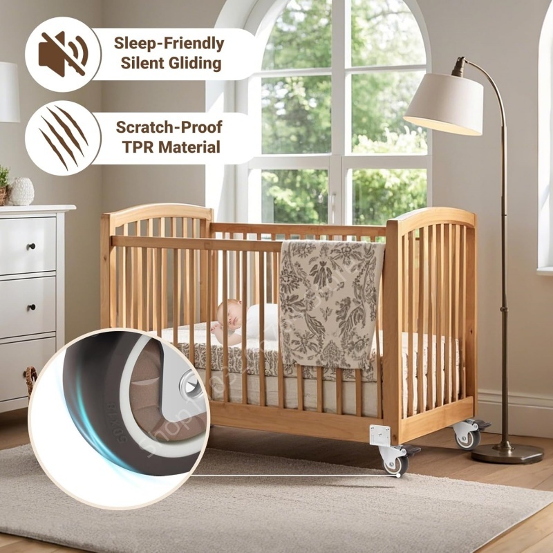 4Pcs L 유형 헤비 듀티 가구 캐스터 범용 360  - Baby Nursery Trolley 리뷰 및 가격