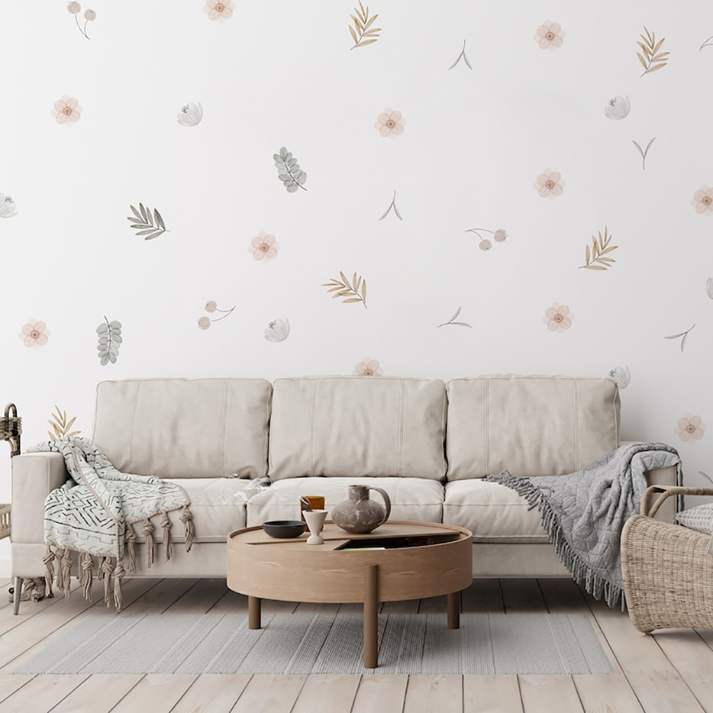 Boho 잎 식물 DIY 벽 데칼 아트 벽화 비닐 벽  - Baby Nursery Decor Girl 리뷰 및 가격