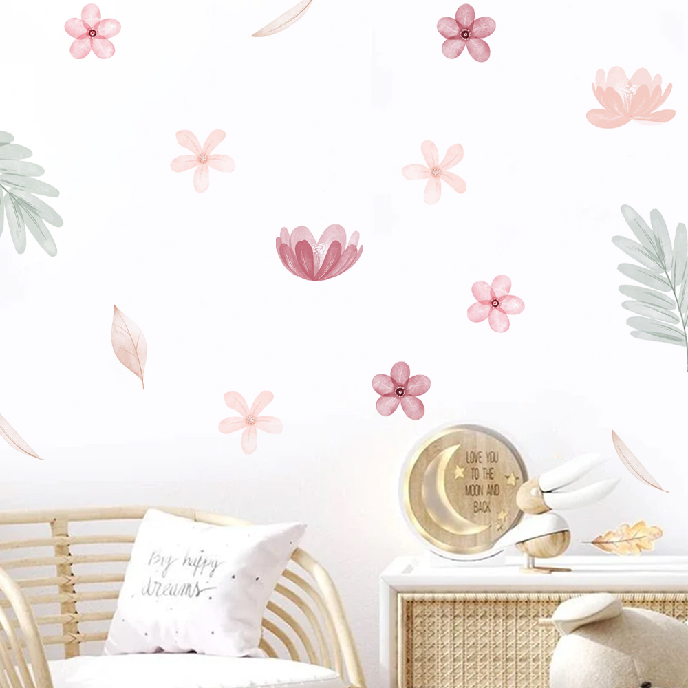 Boho 잎 식물 DIY 벽 데칼 아트 벽화 비닐 벽  - Baby Nursery Decor Girl 리뷰 및 가격