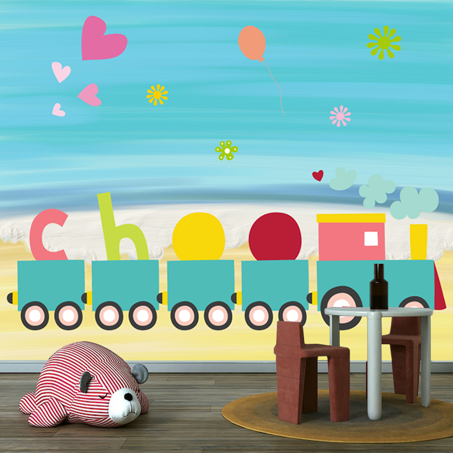 거실 벽지, 홈 데코, 유아방, 아기 침실, 기차, 소 - Baby Nursery Peel And Stick Wallpaper 리뷰 및 가격