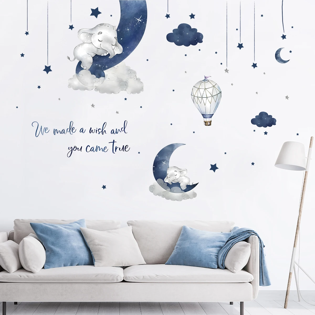 1Pc 만화 동물 코끼리 벽 스티커 어린이 방 장식 침 - Baby Girl Nursery Quotes 리뷰 및 가격