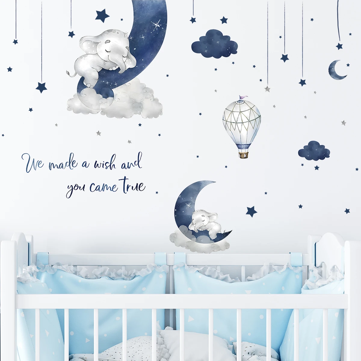 1Pc 만화 동물 코끼리 벽 스티커 어린이 방 장식 침 - Baby Girl Nursery Quotes 리뷰 및 가격