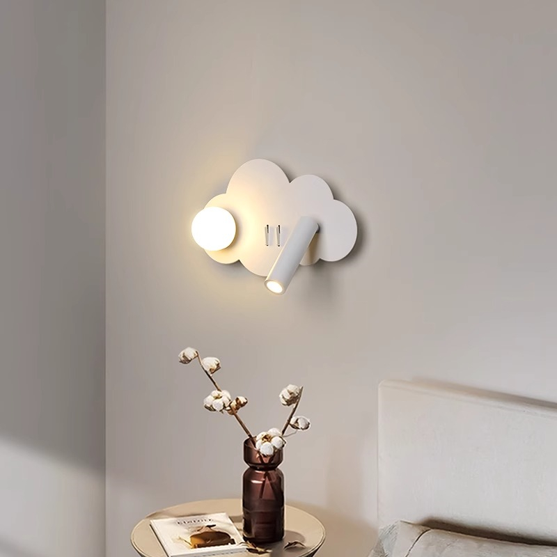 스위치가있는 구름 침실 벽 램프 거실 배경 장식 램프  - Baby Nursery Wall Lights 리뷰 및 가격