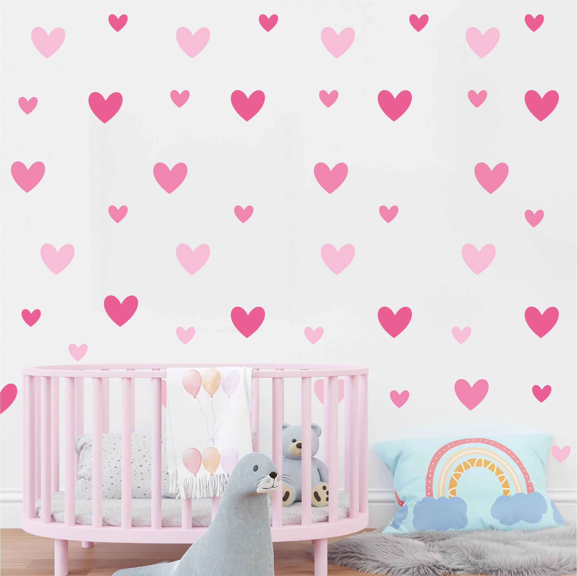 3D 핑크 하트 공주 벽 스티커 아기방용 셀프 접착 여 - Baby Girl Nursery Quotes 리뷰 및 가격